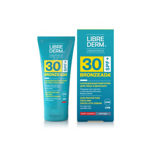 Librederm Крем для лица и зоны декольте солнцезащитный SPF30 50 мл (Librederm, Bronzeada), Bronzeada
Librederm Крем для лица и зоны декольте солнцезащитный SPF30 50 мл (Librederm, Bronzeada), Bronzeada