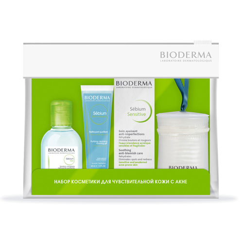 Bioderma Набор: Себиум Сенситив крем 30 мл + Себиум H20 Очищающая мицеллярная вода, 100 мл + Себиум очищающий гель без помпы 45 мл + Футляр для ватных дисков (Bioderma, Sebium), Sebium
Bioderma Набор: Себиум Сенситив крем 30 мл + Себиум H20 Очищающая мицеллярная вода, 100 мл + Себиум очищающий гель без помпы 45 мл + Футляр для ватных дисков (Bioderma, Sebium), Sebium