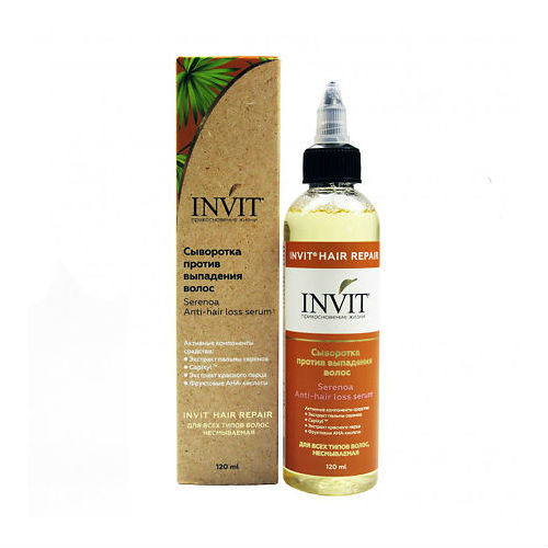 Invit Сыворотка против выпадения волос Serenoa Anti-hair loss serum, 120 мл (Invit, Invit Hair Repair), Invit Hair Repair
Invit Сыворотка против выпадения волос Serenoa Anti-hair loss serum, 120 мл (Invit, Invit Hair Repair), Invit Hair Repair