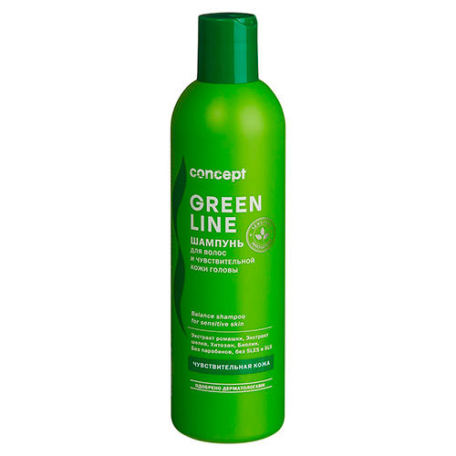 Concept Шампунь для чувствительной кожи головы Balance shampoo for sensitive skin, 300 мл (Concept, Green Line), Green Line
Concept Шампунь для чувствительной кожи головы Balance shampoo for sensitive skin, 300 мл (Concept, Green Line), Green Line