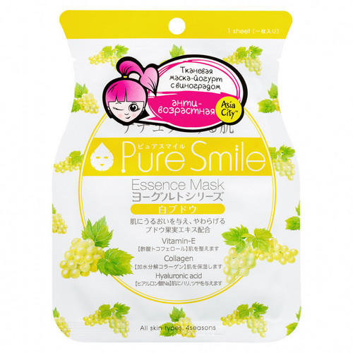 Sun Smile Маска для лица на йогуртовой основе c виноградом 1 шт (Sun Smile, Yougurt), Yougurt
Sun Smile Маска для лица на йогуртовой основе c виноградом 1 шт (Sun Smile, Yougurt), Yougurt