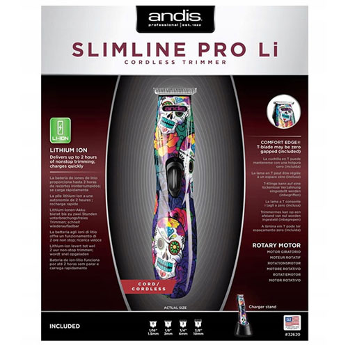 Andis Триммер для стрижки волос Andis D-8 Slimline Pro Sugar Skull 0.1 мм аккумуляторно-сетевой 2.45 W, 4 насадки (Andis, Триммер), Триммер
Andis Триммер для стрижки волос Andis D-8 Slimline Pro Sugar Skull 0.1 мм аккумуляторно-сетевой 2.45 W, 4 насадки (Andis, Триммер), Триммер