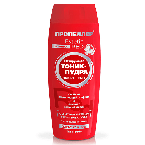 Пропеллер Матирующая Тоник-Пудра Zink Oxide 100 мл (Пропеллер, Estetic RED), Estetic RED
Пропеллер Матирующая Тоник-Пудра Zink Oxide 100 мл (Пропеллер, Estetic RED), Estetic RED