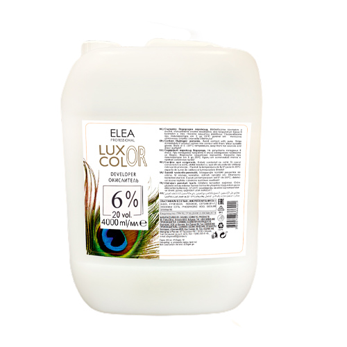 ELEA PROFESSIONAL Окислитель для волос 6% 4000 мл (ELEA PROFESSIONAL, Luxor Color), Luxor Color
ELEA PROFESSIONAL Окислитель для волос 6% 4000 мл (ELEA PROFESSIONAL, Luxor Color), Luxor Color