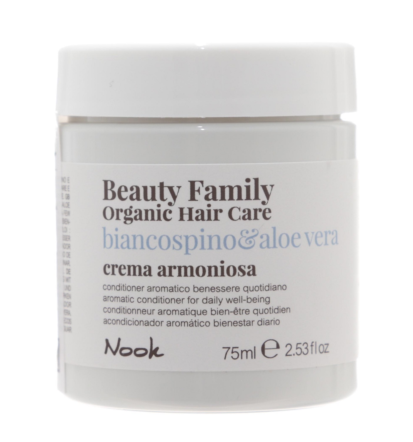 Nook Крем-кондиционер для ежедневного ухода Crema Armoniosa Biancospino&Aloe Vera, 75 мл (Nook, Beauty Family), Beauty Family
Nook Крем-кондиционер для ежедневного ухода Crema Armoniosa Biancospino&Aloe Vera, 75 мл (Nook, Beauty Family), Beauty Family