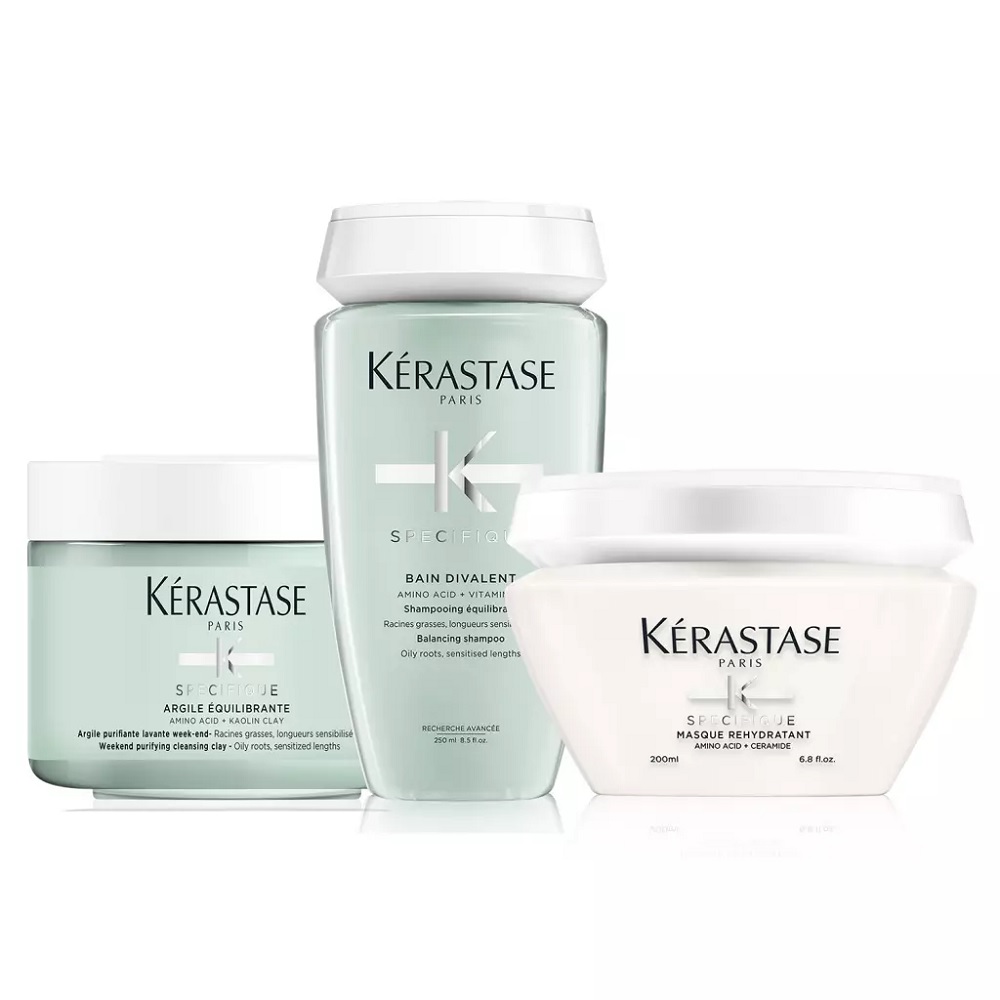Kerastase Набор для жирных и обезвоженных волос: шампунь 250 мл + маска 250 мл + гель-маска 200 мл (Kerastase, Specifique), Specifique
Kerastase Набор для жирных и обезвоженных волос: шампунь 250 мл + маска 250 мл + гель-маска 200 мл (Kerastase, Specifique), Specifique