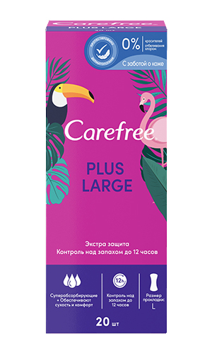 Carefree Ежедневные прокладки Plus Large, 20 шт (Carefree, На каждый день), На каждый день
Carefree Ежедневные прокладки Plus Large, 20 шт (Carefree, На каждый день), На каждый день
