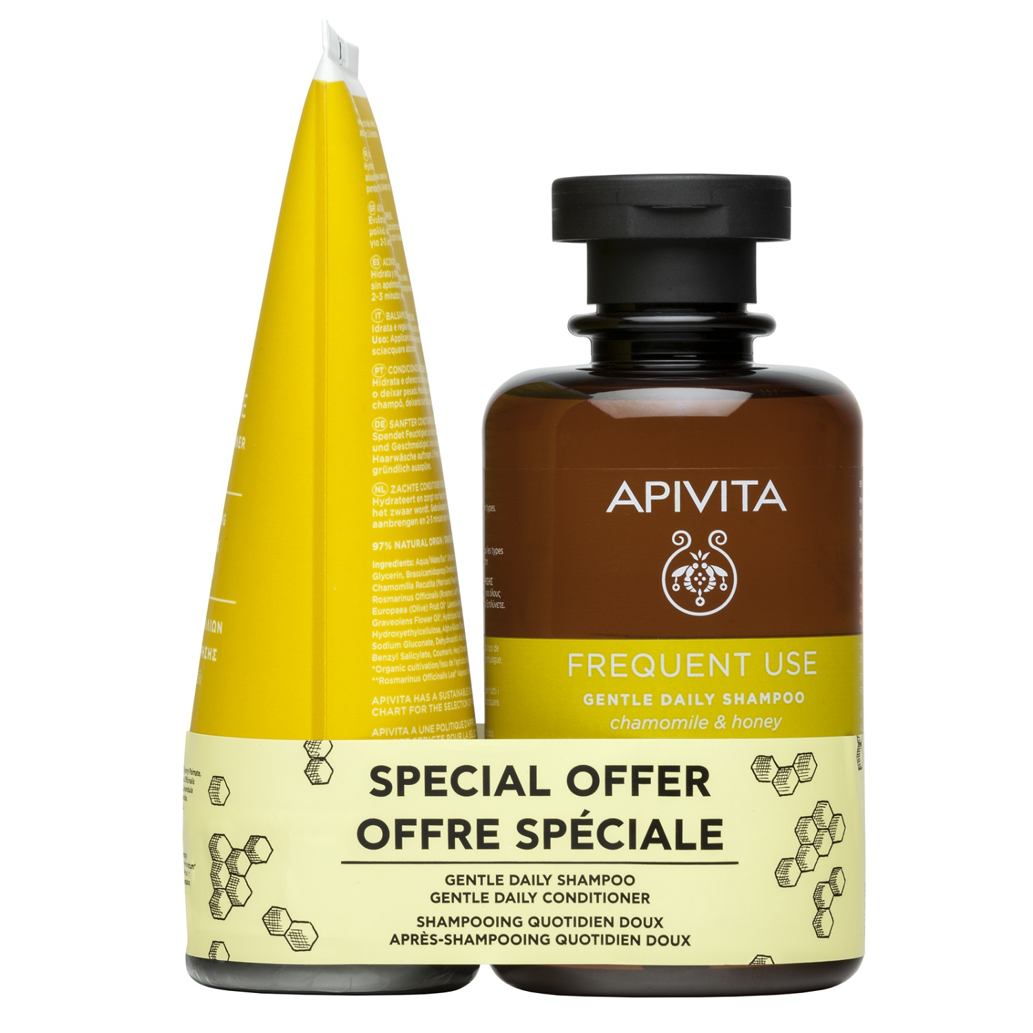 Apivita Набор для волос «Ежедневный уход»: шампунь + кондиционер (Apivita, Hair), Hair
Apivita Набор для волос «Ежедневный уход»: шампунь + кондиционер (Apivita, Hair), Hair