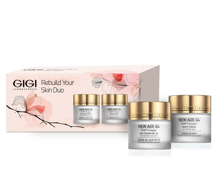 GiGi Набор «Сияние кожи» Super Glow Kit: дневной крем 50 мл + ночной крем 50 мл (GiGi, New Age G4), New Age G4
GiGi Набор «Сияние кожи» Super Glow Kit: дневной крем 50 мл + ночной крем 50 мл (GiGi, New Age G4), New Age G4