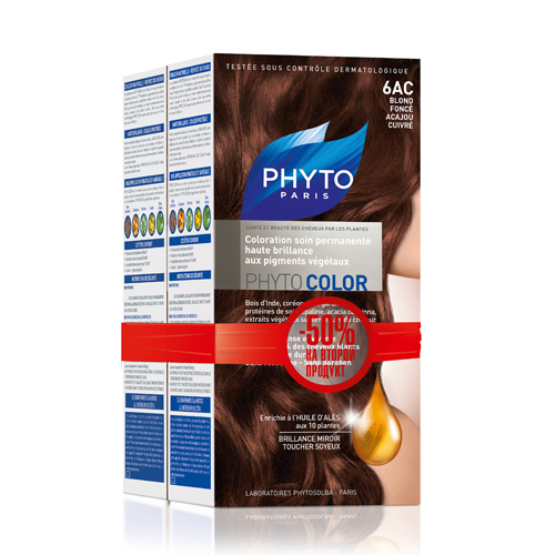 Phyto 6AC Фитоколор Краска для волос Темный блонд медь-красное дерево 2 шт. (Phyto, Краски), Краски
Phyto 6AC Фитоколор Краска для волос Темный блонд медь-красное дерево 2 шт. (Phyto, Краски), Краски