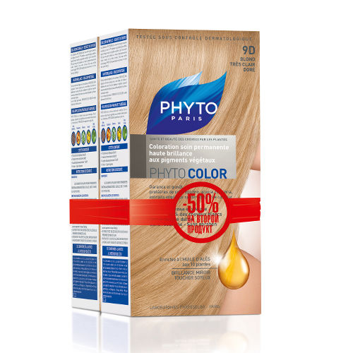 Phyto 9D Фитоколор Краска для волос Очень Светлый Золотистый Блонд 2 шт. (Phyto, Краски), Краски
Phyto 9D Фитоколор Краска для волос Очень Светлый Золотистый Блонд 2 шт. (Phyto, Краски), Краски