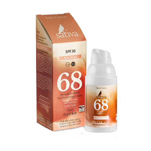 Sativa Крем солнцезащитный с тонирующим эффектом "№68 Rose Beige SPF 30", 30 мл (Sativa, Help!), Help!
Sativa Крем солнцезащитный с тонирующим эффектом "№68 Rose Beige SPF 30", 30 мл (Sativa, Help!), Help!