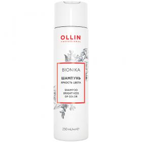 Ollin Professional Шампунь для окрашенных волос Яркость цвета, 250 мл. фото
