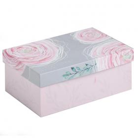 Подарочная упаковка Коробка прямоугольная Цветы, 28  18,8  11,5 см. фото