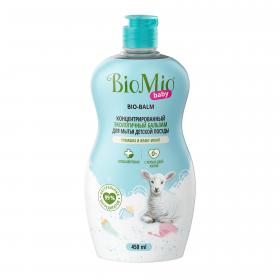 BioMio Экологичный бальзам для мытья детской посуды Ромашка и иланг-иланг 0, 450 мл. фото