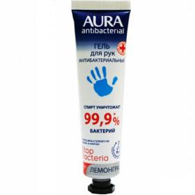 Aura Гель для рук санитайзер с антибактериальным эффектом с изопропиловым спиртом 40 мл. фото