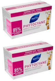 Phyto Комплект Фитоциан средство против выпадения и старения волос у женщин, 2 шт х 12 ампул. фото