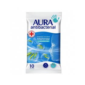 Aura Влажные носовые платочки Antibacterial pocket-pack 10 шт. фото