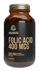 Grassberg Биологически активная добавка к пище Folic Acid 400 мкг, 60 капсул. фото