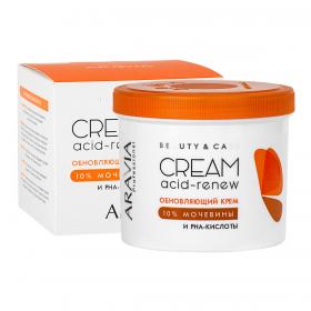 Aravia Professional Обновляющий крем с PHA-кислотами и мочевиной 10 Acid-Renew Cream, 550 мл. фото