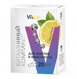 VitUp Витаминный комплекс Источник энергии и иммунитета со вкусом лимона, 20 стиков х 5 г. фото