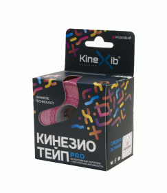 Kinexib Кинезио тейп Pro 5 м х 5 см, розовый. фото