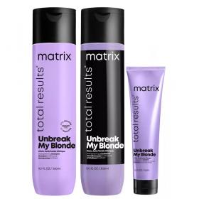 Matrix Набор для укрепления осветленных волос Total results Unbreak My Blonde шампунь 300 мл  кондиционер 300 мл  крем 150 мл. фото