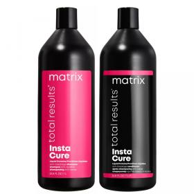 Matrix Набор против ломкости и пористости волос Total results Instacure шампунь 1000 мл  кондиционер 1000 мл. фото