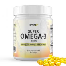 1Win Комплекс Омега-3 900 мг, 180 капсул. фото