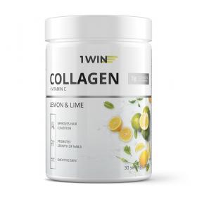 1Win Комплекс Коллаген с витамином С со вкусом лимон-лайм, 30 порций, 180 г. фото