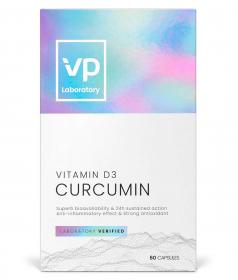 VPLAB Комплекс Куркумин  витамин Д3, 60 капсул. фото