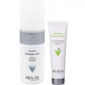 Aravia Professional Набор Чистая кожа маска, 100 мл  пилинг, 150 мл. фото