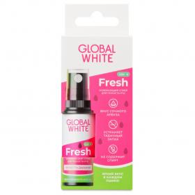 Global White Освежающий спрей для полости рта Fresh со вкусом арбуза, 15 мл. фото