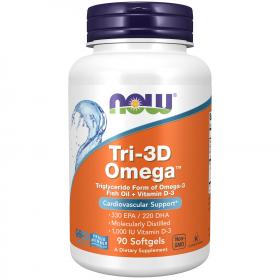 Now Foods Комплекс Tri-3D Omega, 90 капсул х 1562 мг. фото