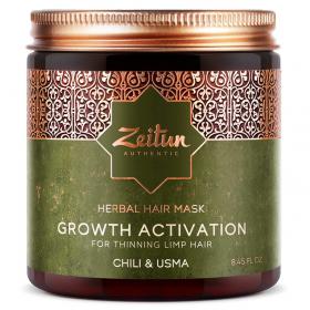 Zeitun Разогревающая фито-маска с экстрактом перца для роста волос Growth Activation, 250 мл. фото