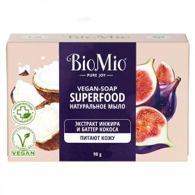 BioMio Натуральное мыло Инжир и кокос Vegan Soap Superfood, 90 г. фото