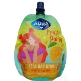 Aura Гель для душа Манго и папайя Fruit Party, 250 мл. фото