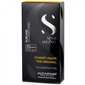 Alfaparf Milano Масло с термозащитой против секущихся волос, придающее блеск Cristalli Liquidi The Original, 15 мл. фото