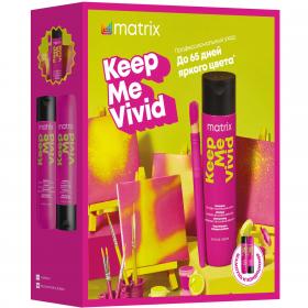 Matrix Набор Keep Me Vivid для сохранения яркого цвета волос шампунь 300 мл  кондиционер 300 мл. фото