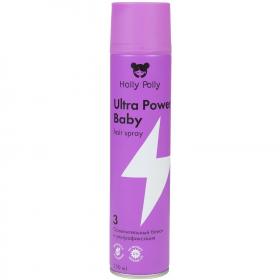 Holly Polly Лак для волос Ultra Power Baby Ослепительный блеск и ультрафиксация, 250 мл. фото