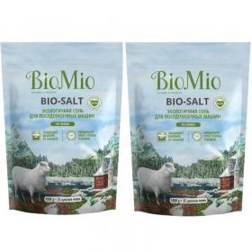 BioMio Соль экологичная для посудомоечных машин, 2 х 1000 г. фото