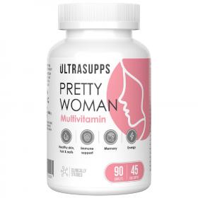 Ultrasupps Витаминно-минеральный комплекс для женщин Pretty Woman Multivitamin, 90 каплет. фото