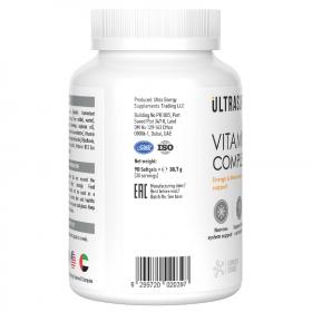 Ultrasupps Комплекс витаминов группы В, 90 мягких капсул. фото