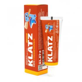 Klatz Детская зубная паста Утренняя карамель без фтора, 40 мл. фото