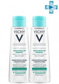 Vichy Комплект Мицеллярная вода с минералами для жирной и комбинированной кожи, 2 шт. по 200 мл. фото