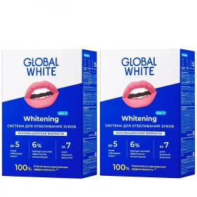 Global White Набор система для домашнего отбеливания зубов, 2 шт. фото