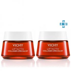 Vichy Комплект Антивозрастной дневной крем для лица, активирующий выработку коллагена, 2 х 50 мл. фото