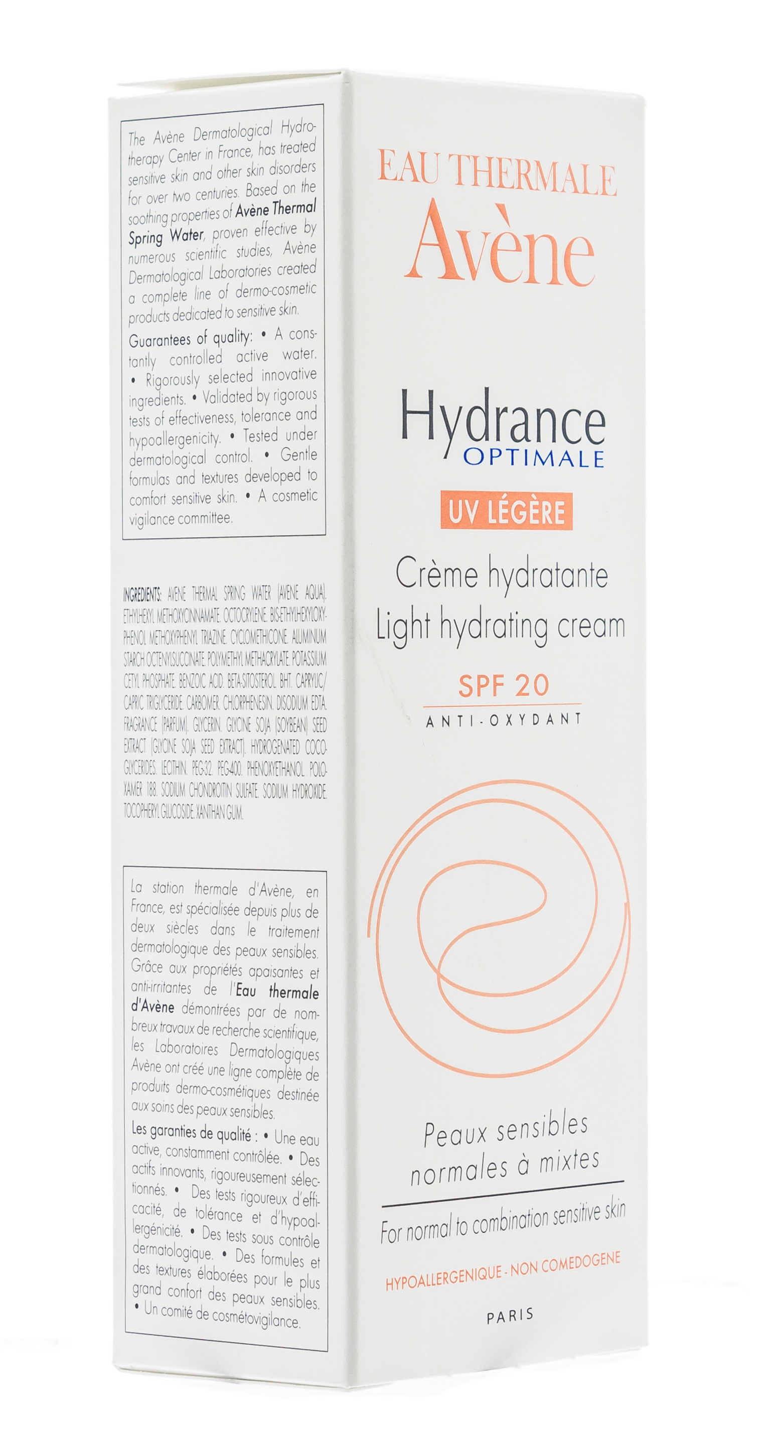 Авен Увлажняющий защитный крем для нормальной и смешанной кожи Гидранс Оптималь UV 20 Лежер 40 мл (Avene, Hydrance) Авен Увлажняющий защитный крем для нормальной и смешанной кожи Гидранс Оптималь UV 20 Лежер 40 мл (Avene, Hydrance) фото 1