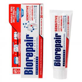 Biorepair Зубная паста для чувствительных зубов RDA 14,7 Sensitive Double Action, 75 мл. фото
