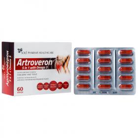 Artroveron Комплекс активных веществ для восстановления хрящевой ткани 5 в 1, 60 капсул. фото